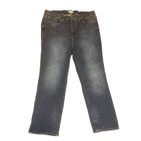 Good American GS014T GOOD LEGS LIGHT COMPRESSION STRAIGHT JEANS (18)‎ ~EUC - Picture 1 of 10